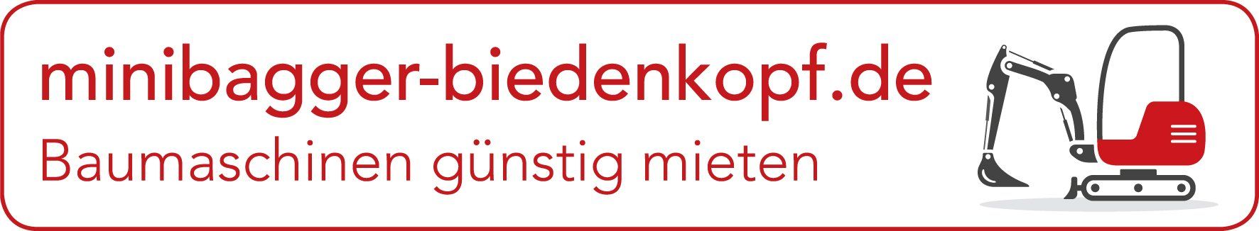 Baumaschinen günstig mieten Minibagger-Logo von minibagger-biedenkopf.de