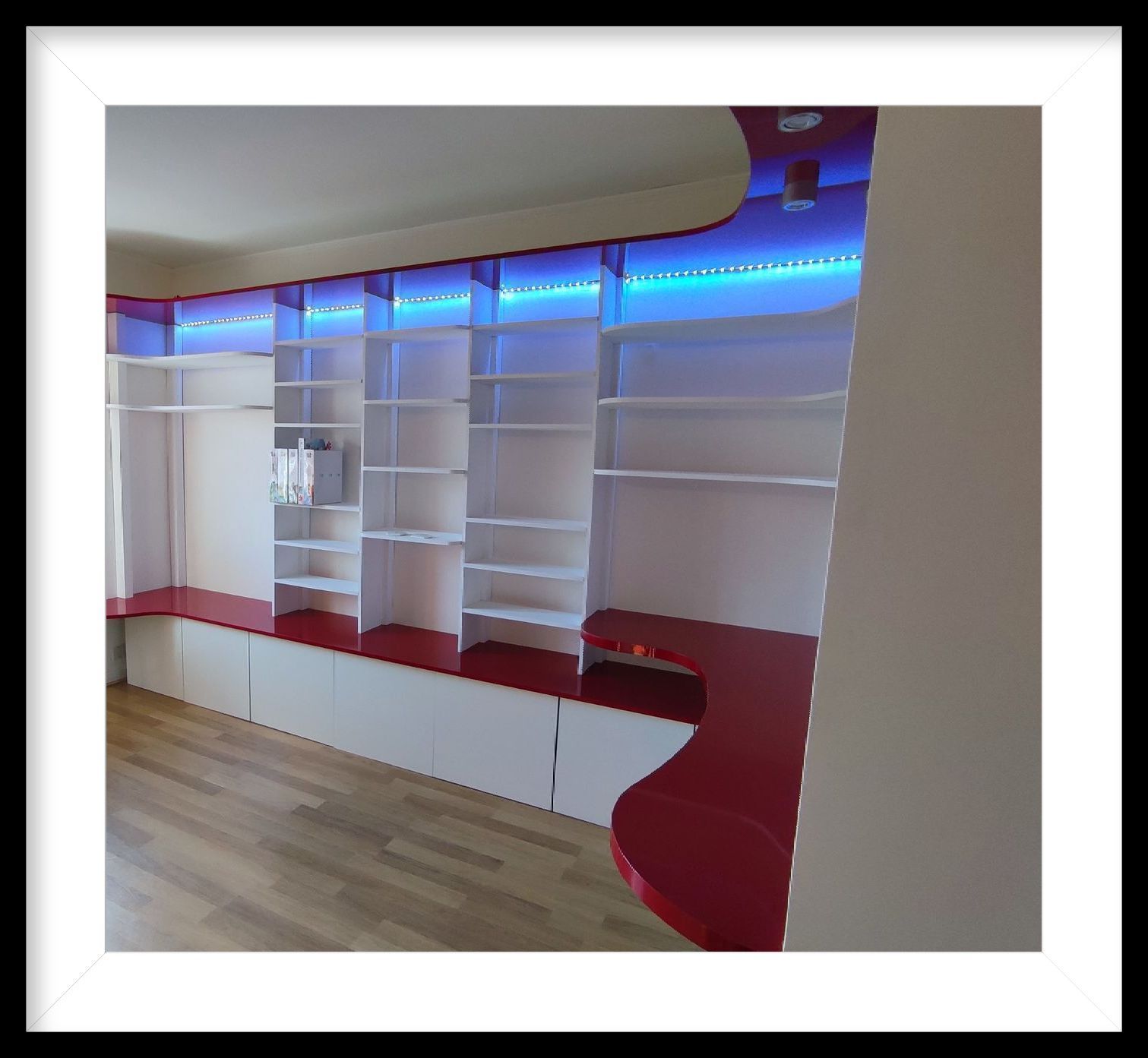 Aménagement sur mesure bibliothèque et bureau Aménagement sur mesure bibliothèque et bureau montereau MHB Concept loiret