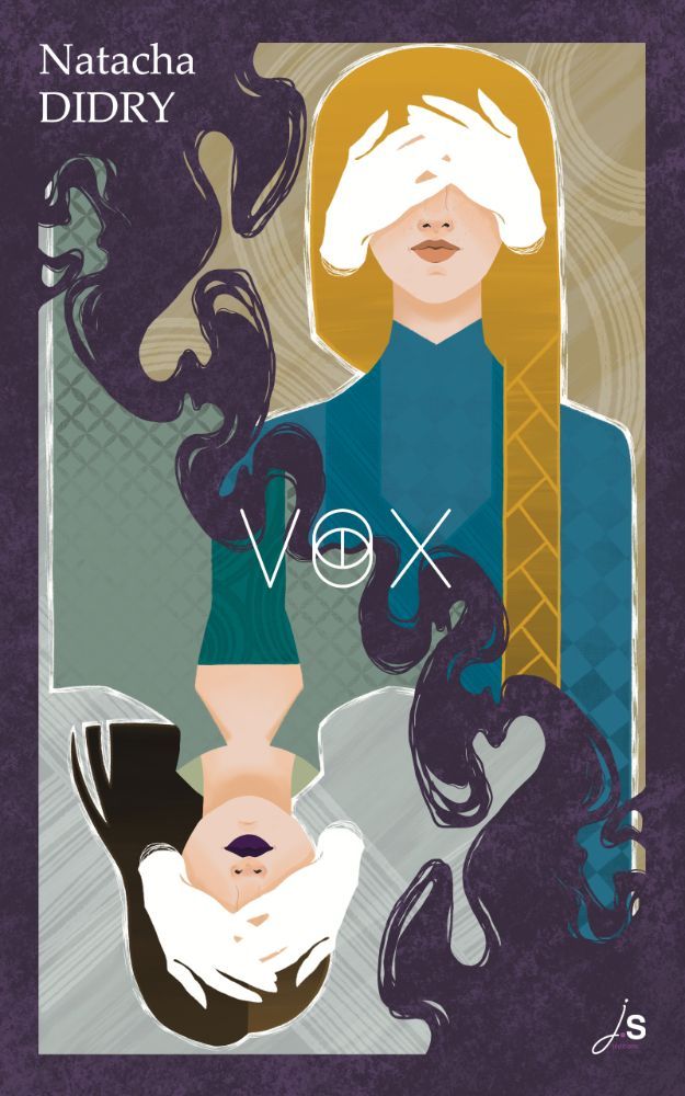 La couverture se présente comme une carte de tarot avec deux portraits de femmes aux yeux cachés par des mains blanches. Une blonde et une brune.