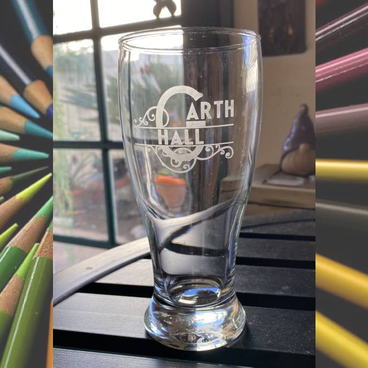 Personalized Etched Beer Glass
