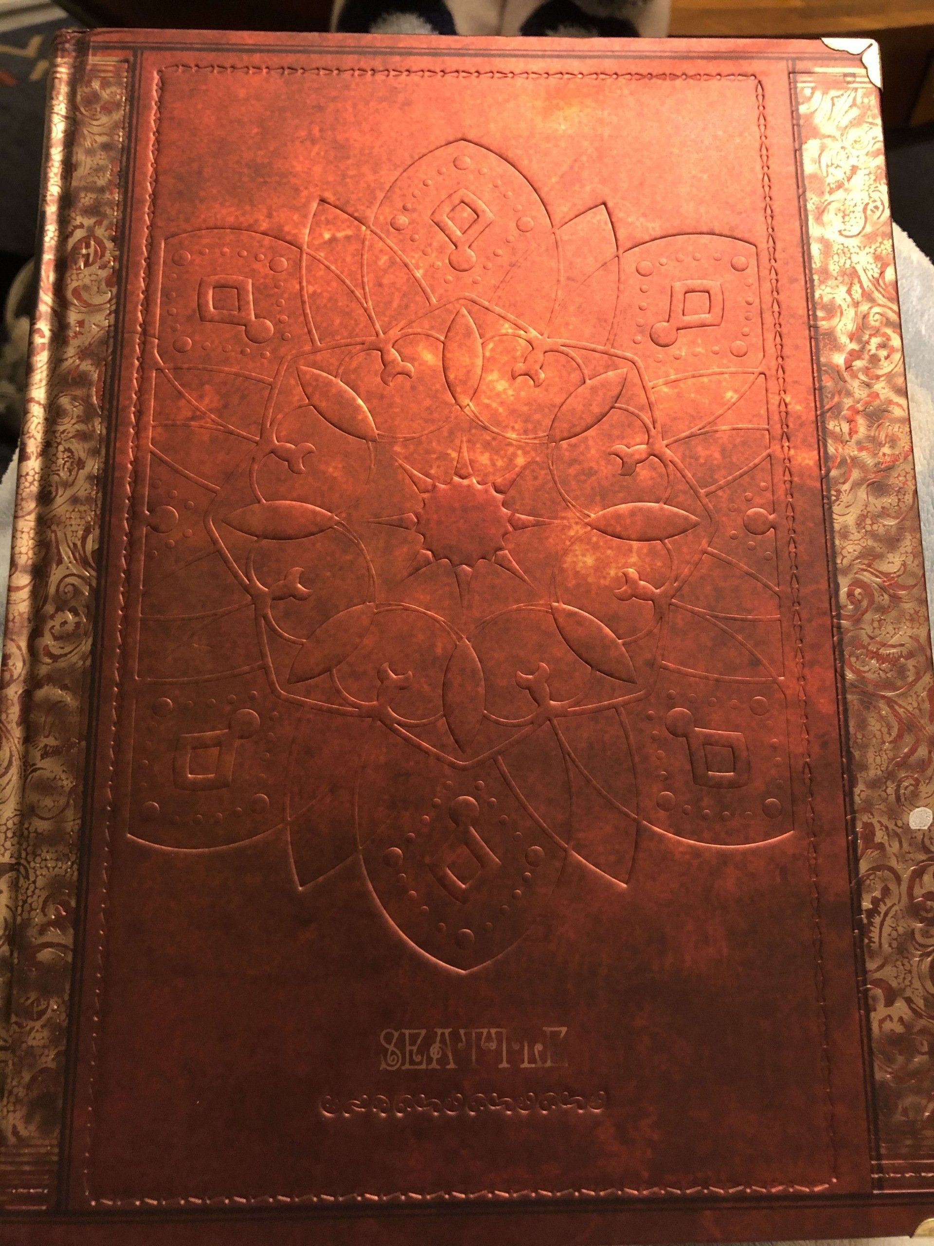 Beautiful hardback embossed cover notebook for my ta-dah list.