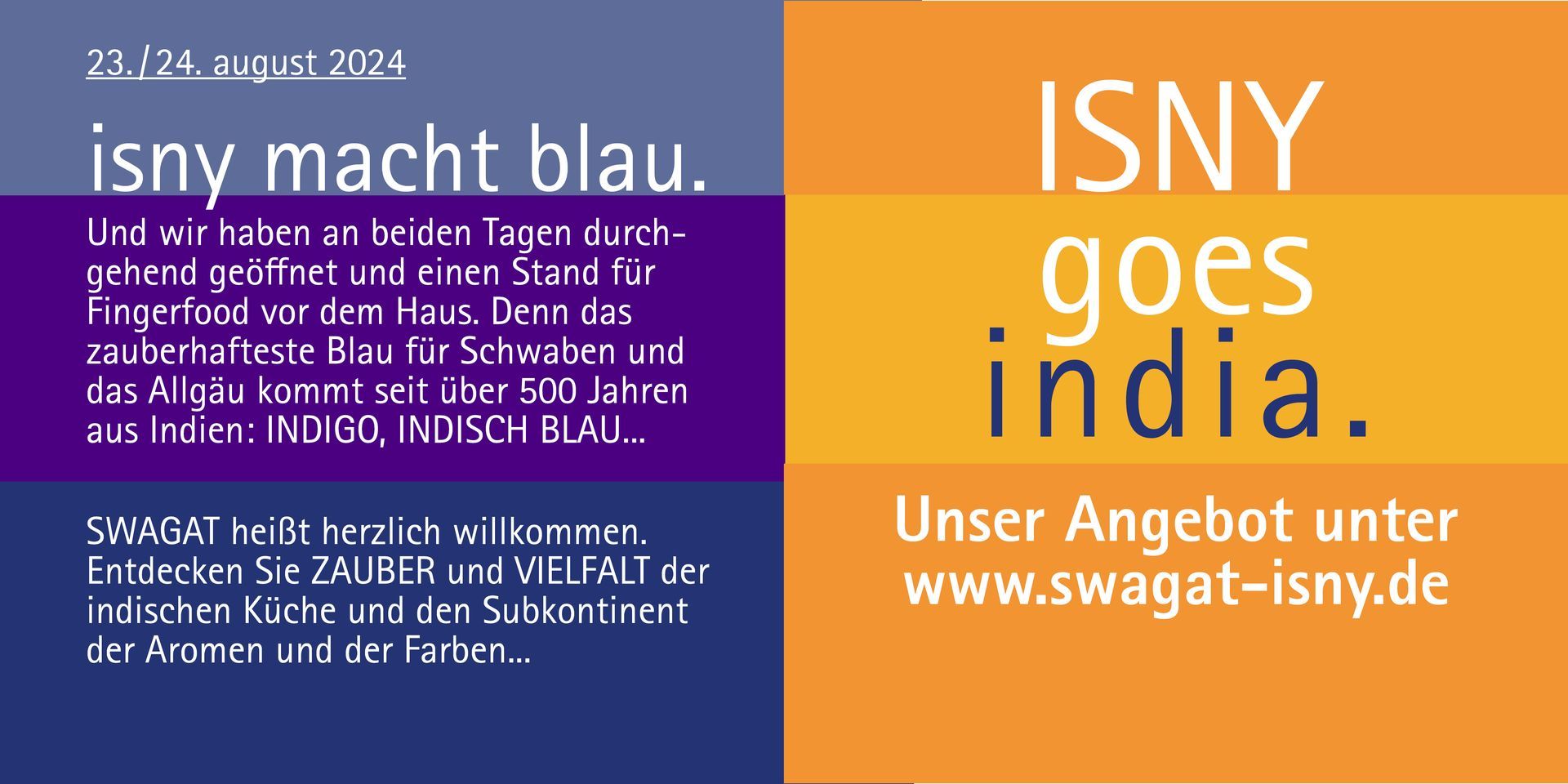 aktuelle Zeitungsanzeige Swagat Isny