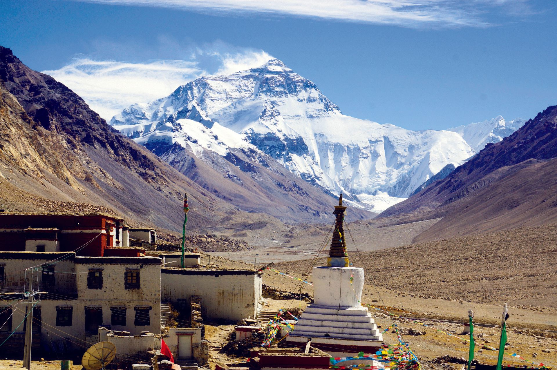 Mount Everest und Rongbuk-Kloster, Tibet