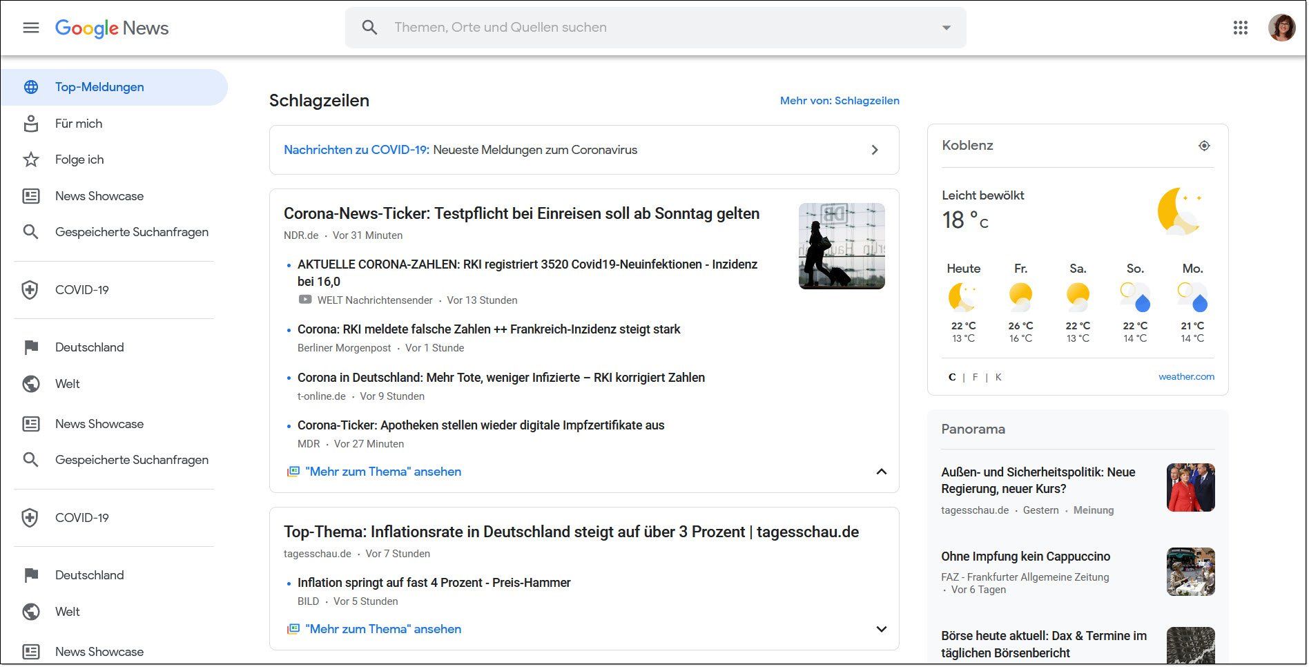 Die Top News in den Google News Die Top News in den Google News