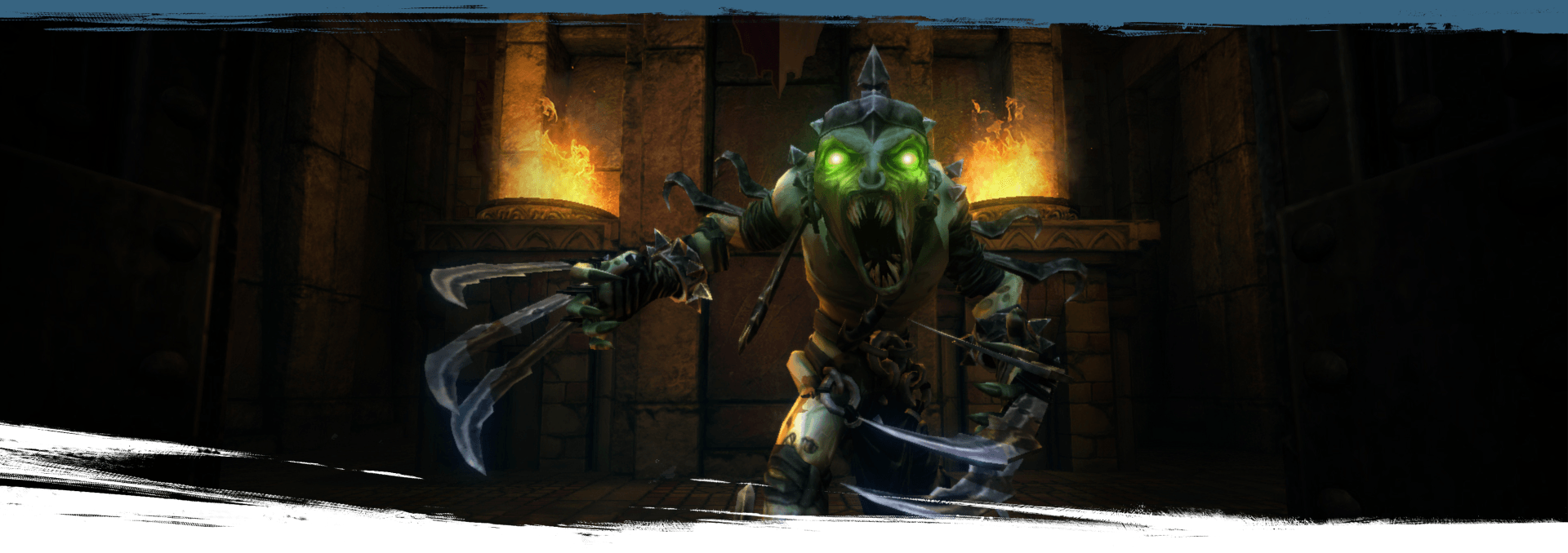 A screaming goblin with long claws.