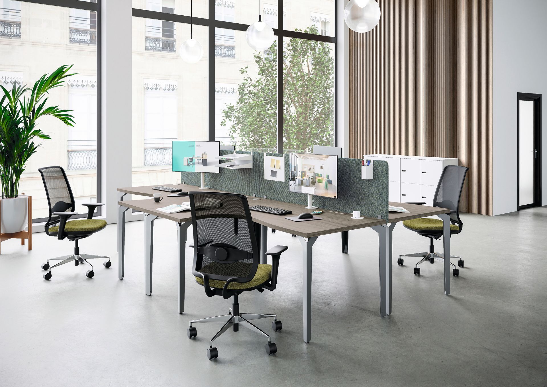 Cloison bureaux, panneau accoustique, Rangement sur-mesure, agencement bureautique - Vilame Menuiserie