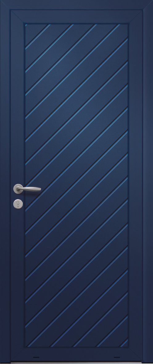 Porte d'entrée alu, finition mat - Vilame Menuiserie