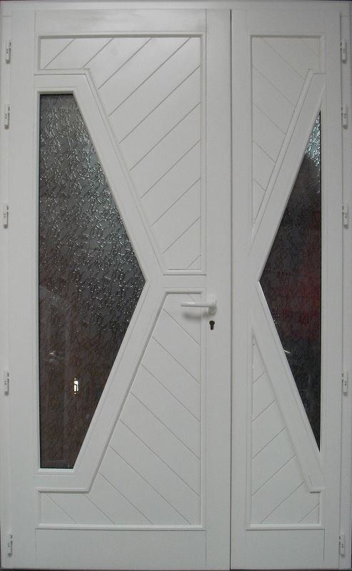 Porte d'entrée bois, vantaux inégaux - Vilame Menuiserie