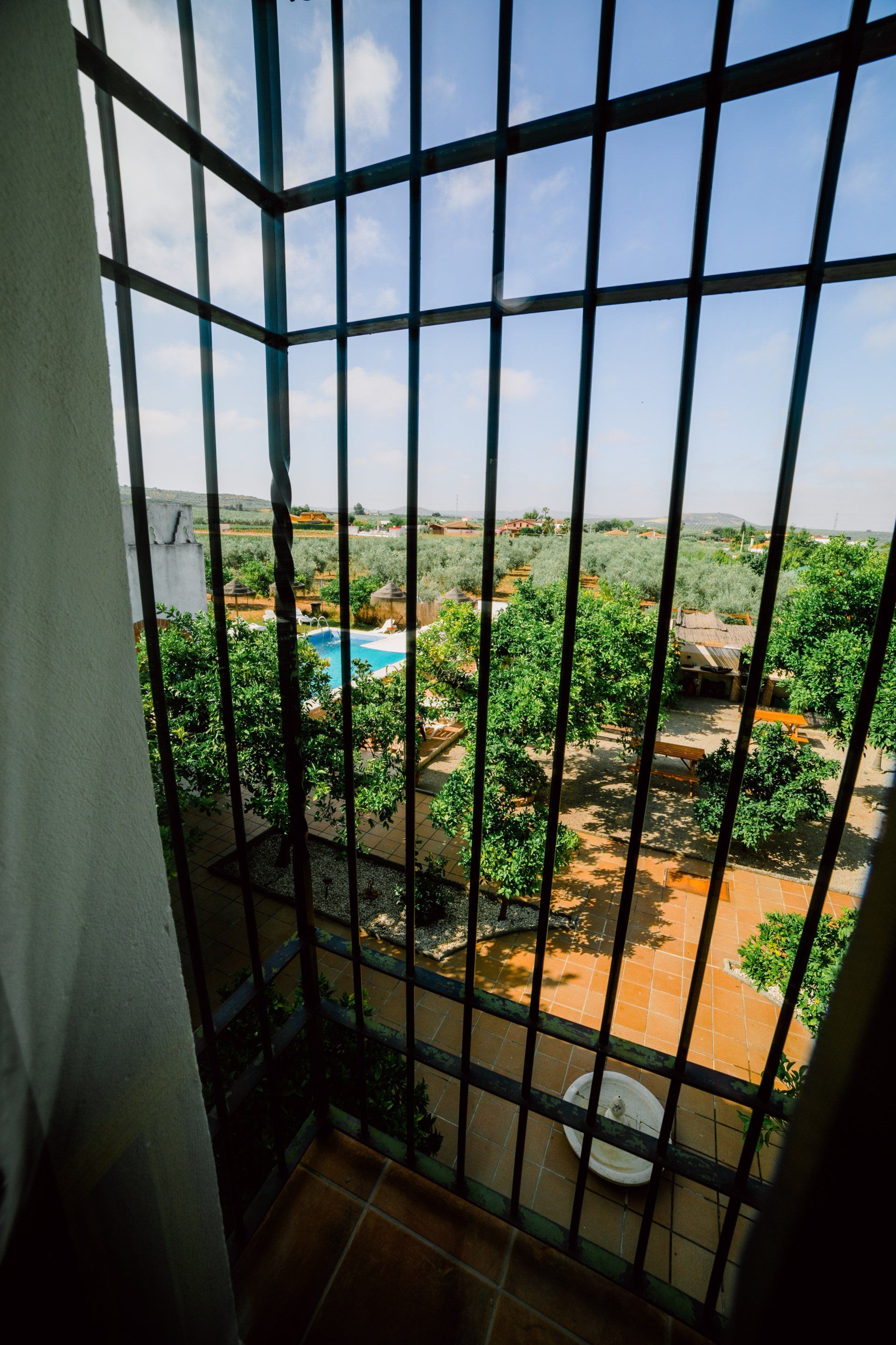 Vista desde las rejas de la