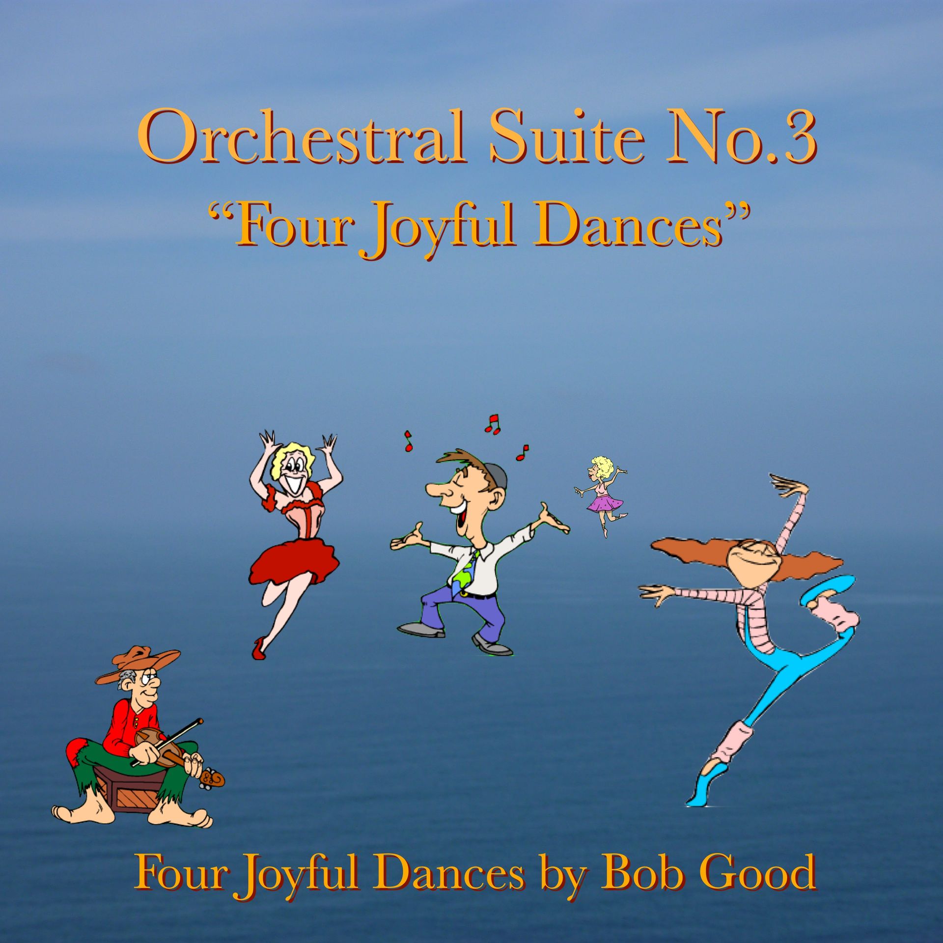 Dancers over the sea