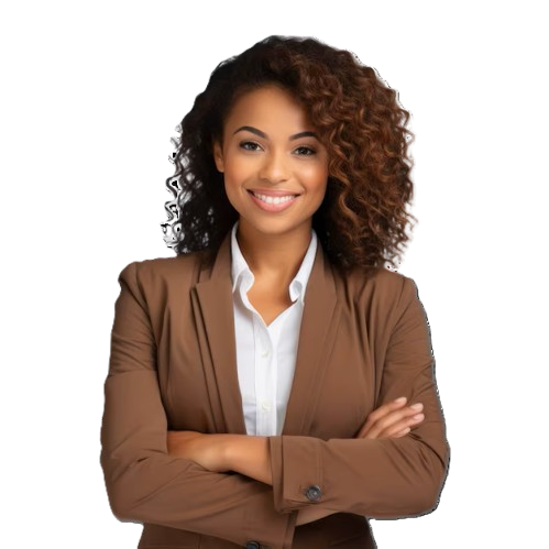 Mujer sonriente con brazos cruzados