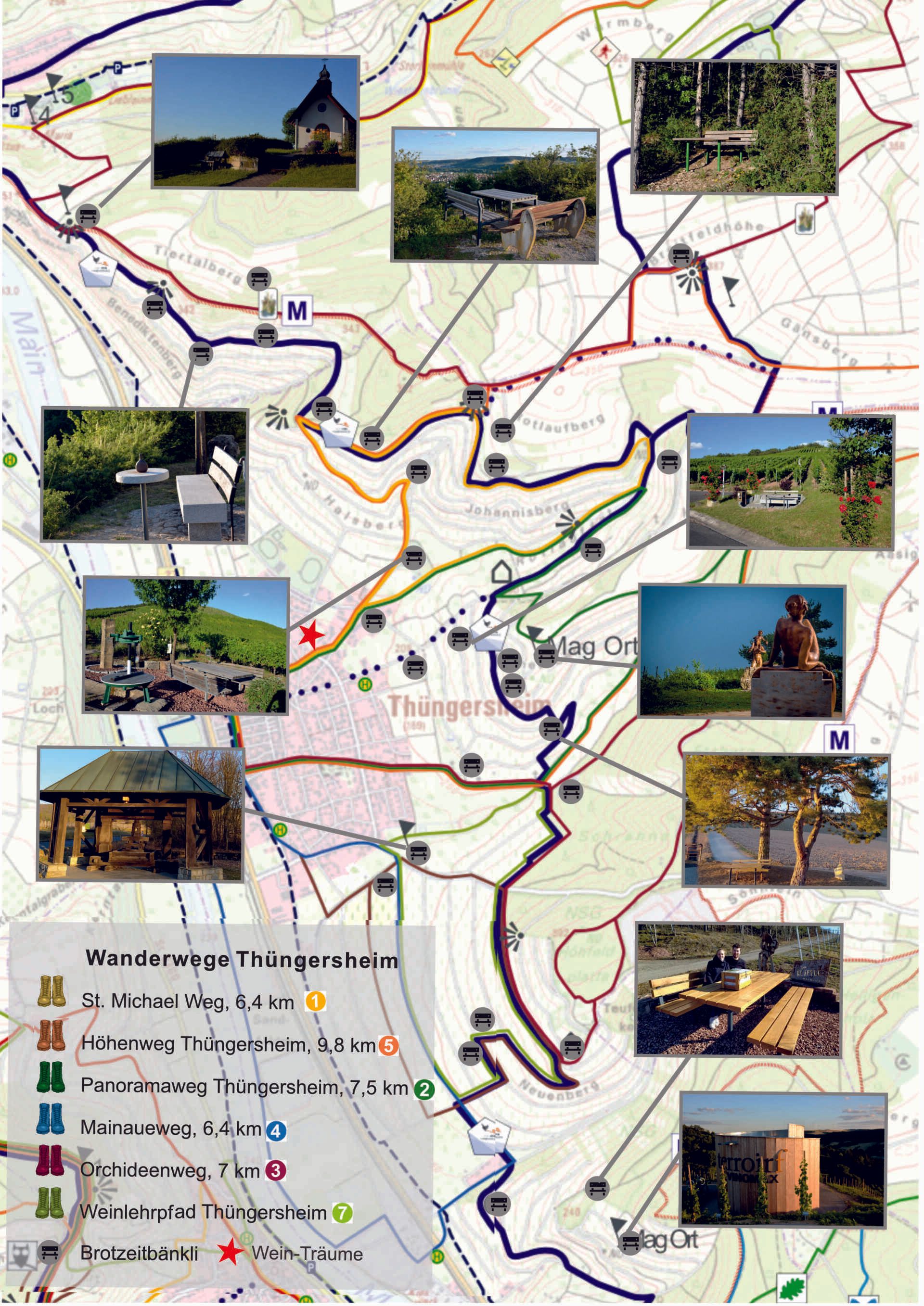 Thüngersheim Wein Träume Brotzeitkiste Brotzeitbänkli