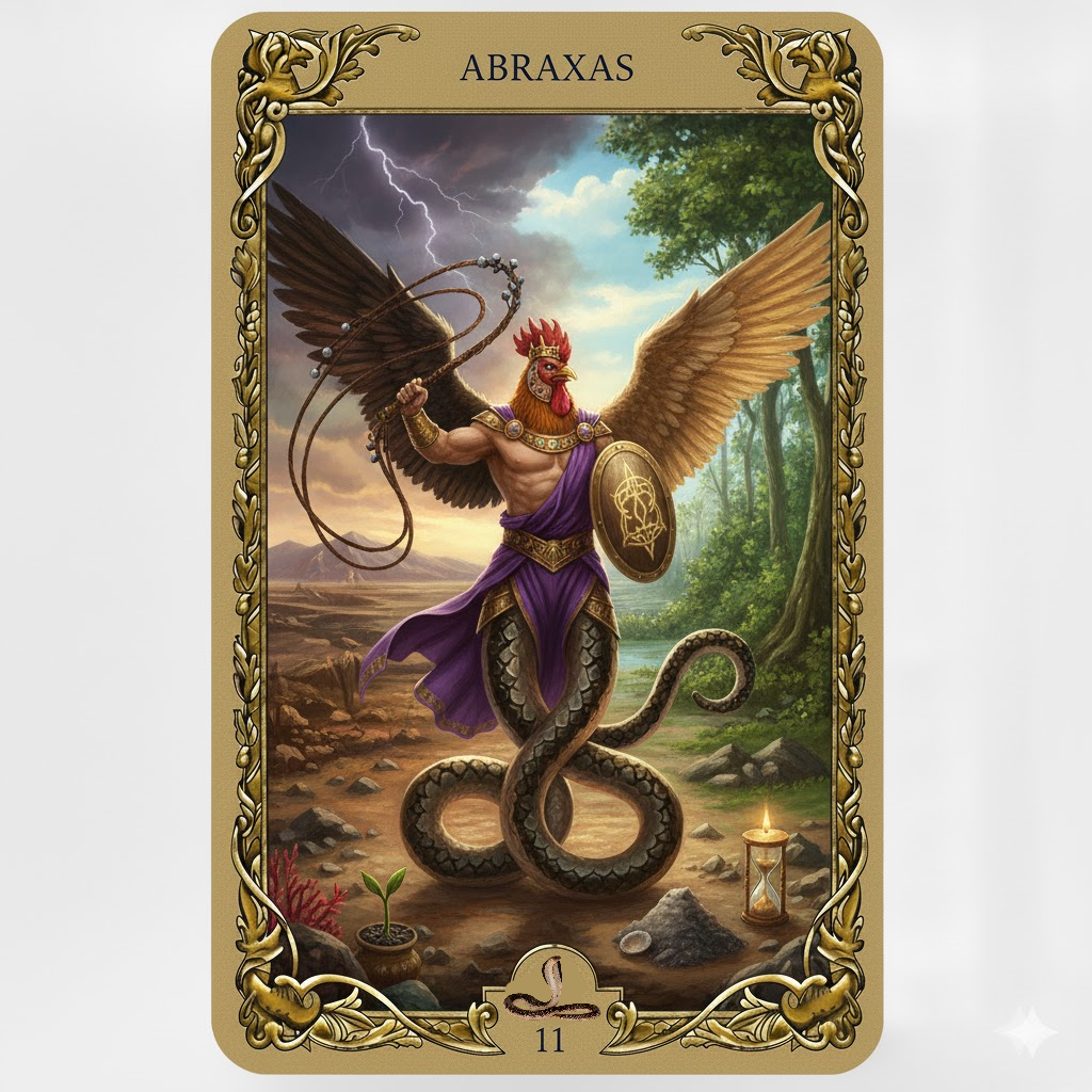 Eine Karte aus dem Büffelfrau Lenormand Götter Orakel