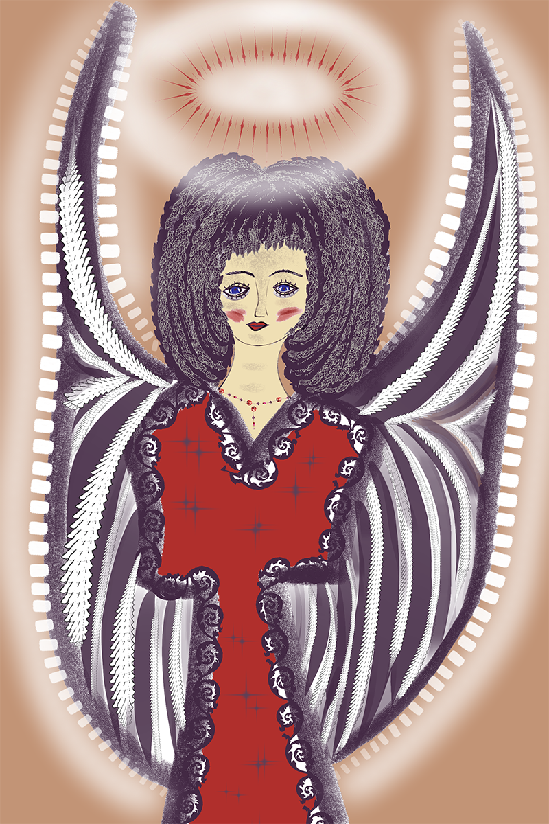 Engel aus dem Büffelfrau Engelorakel Kartendeck Orakelkarte für das Büffelfrau Engelorakel Kartendeck, die Karte für die Lebensberatung, zeigt einen Engel/ein Engelbild, Urkraft, Engelkarte,