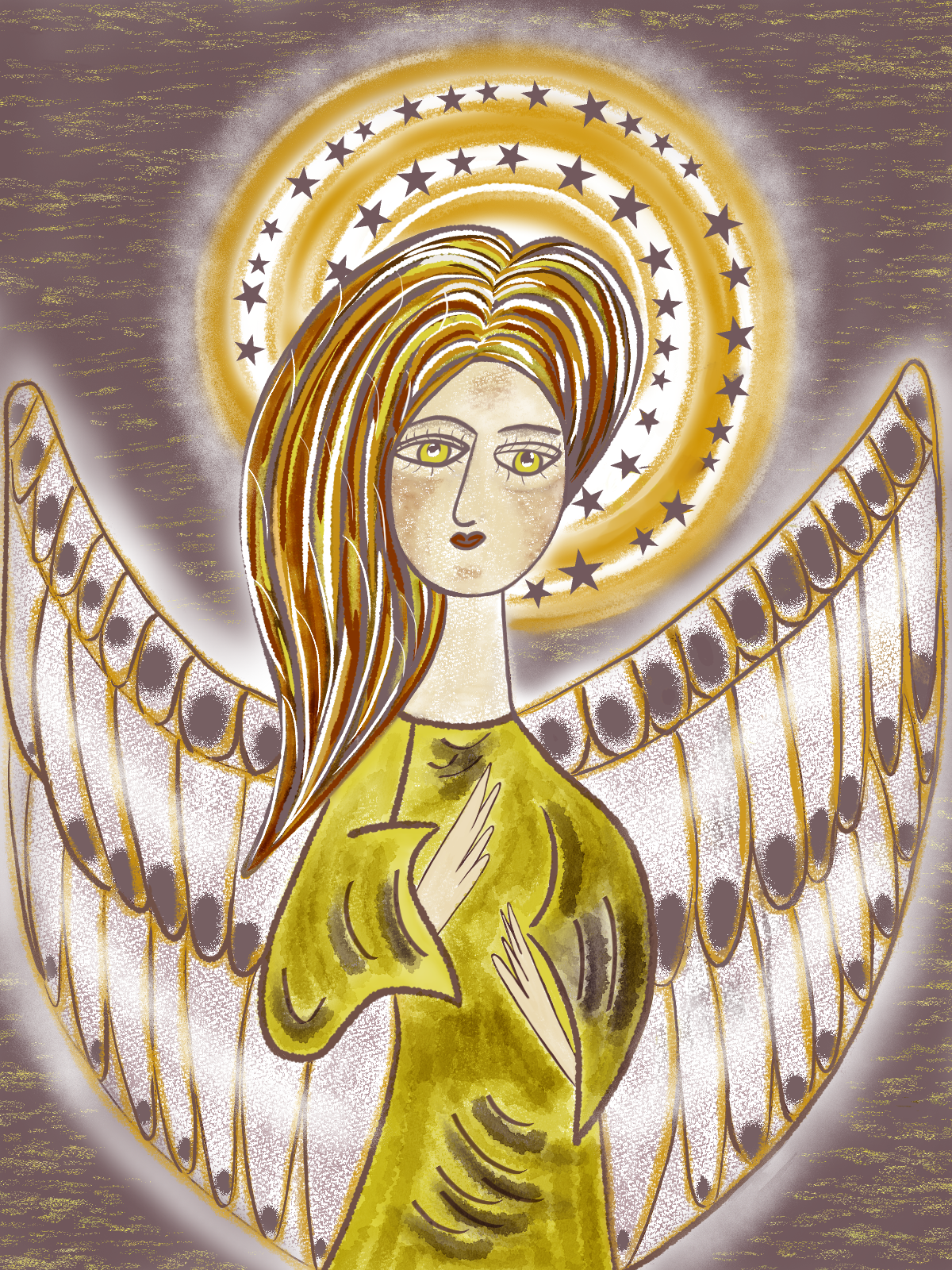 Engel im grünen Gewand