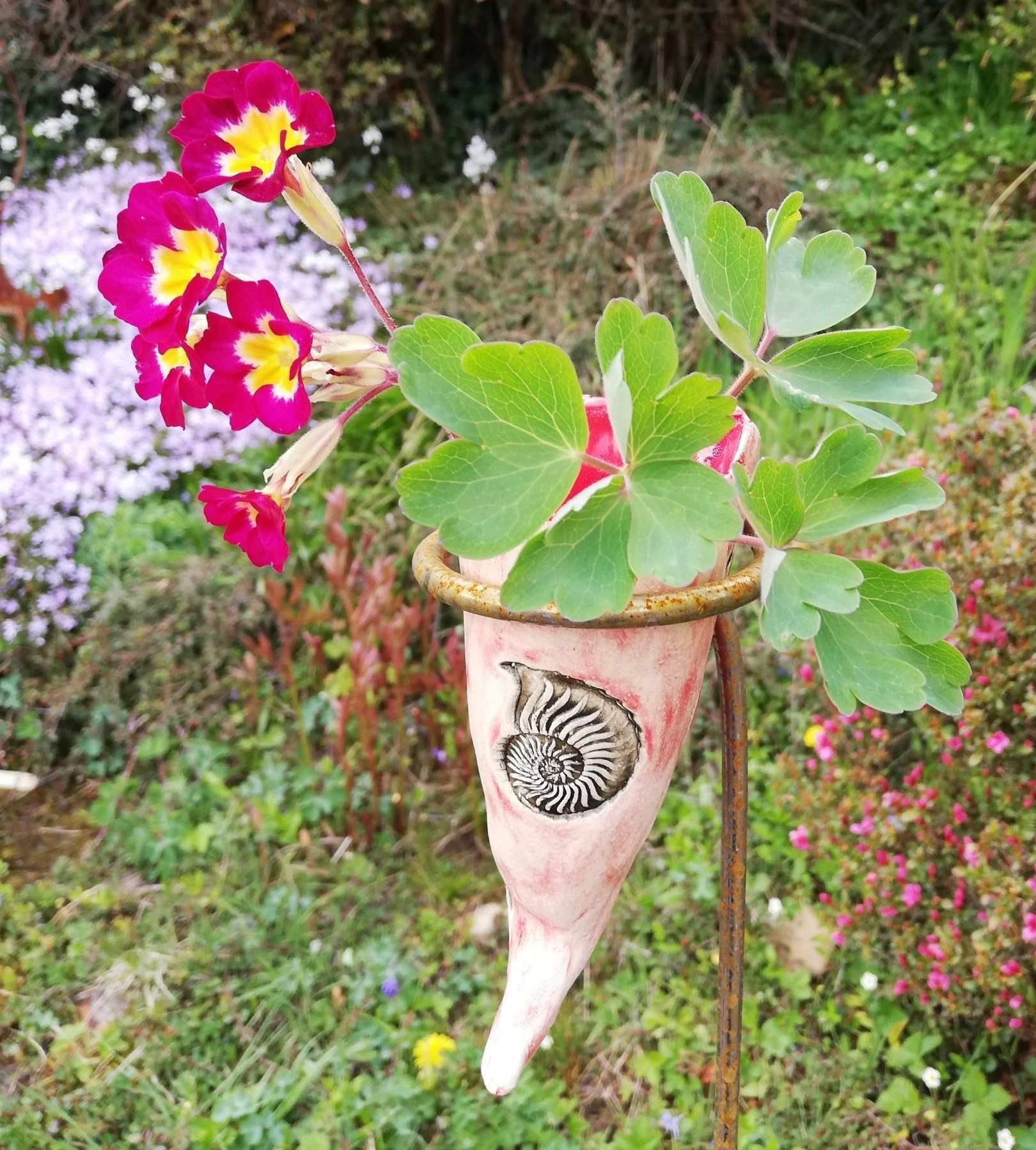Stelen, Pflanzschalen Gartendekoration Garten Zaungäste, Kräuterstecker Landhausstil