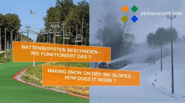 Snomaking auf Matten on mats - skitrax world