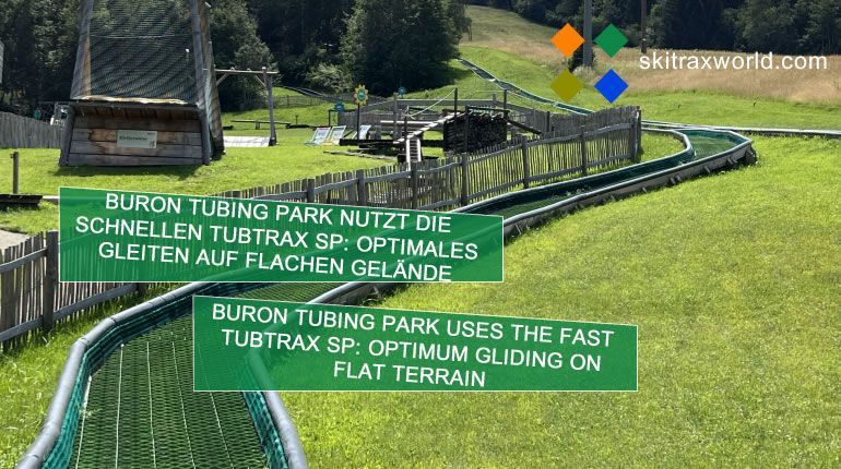 Tubtrax SP, lange, flache Tubing Bahnen - skitrax world