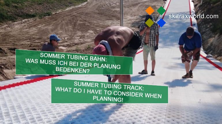 Materialbedarf, requirements, tubing track, tubing bahnen - skitrax world