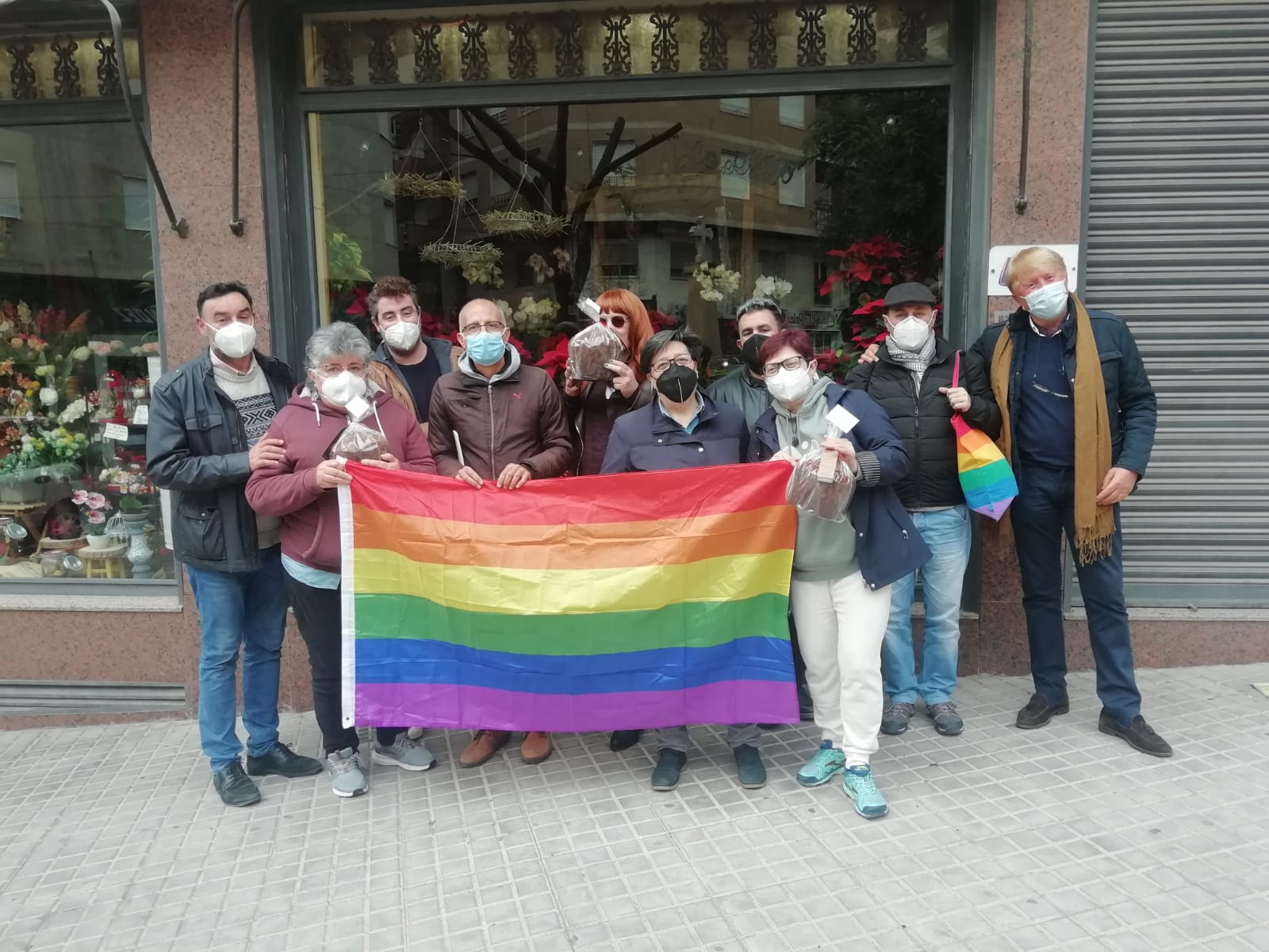 Integrantes de la Federación LGTBI de la provincia de Alicante en la primera reunión