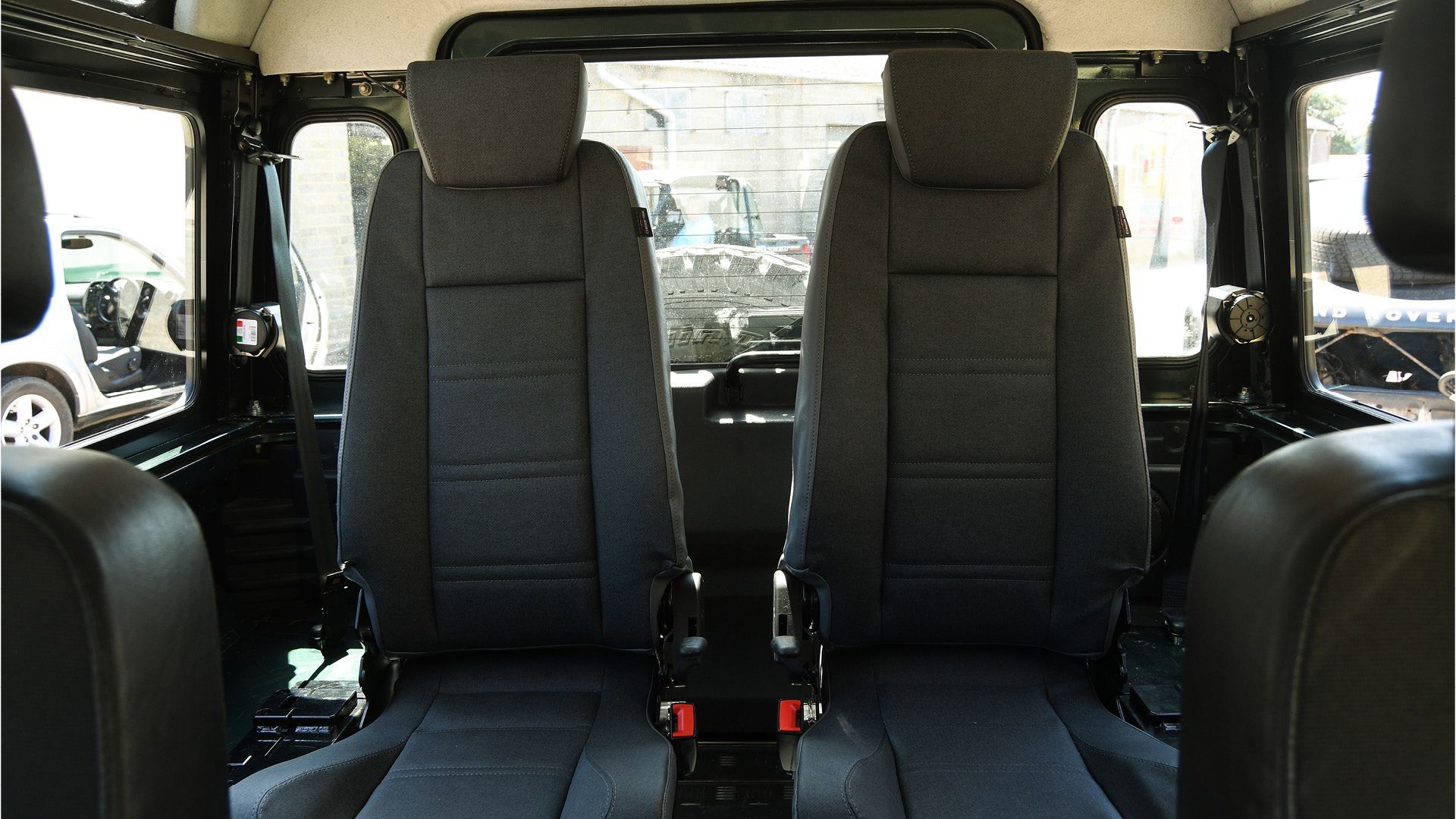 New Exmoor Trim rear seats installed in Defender 90