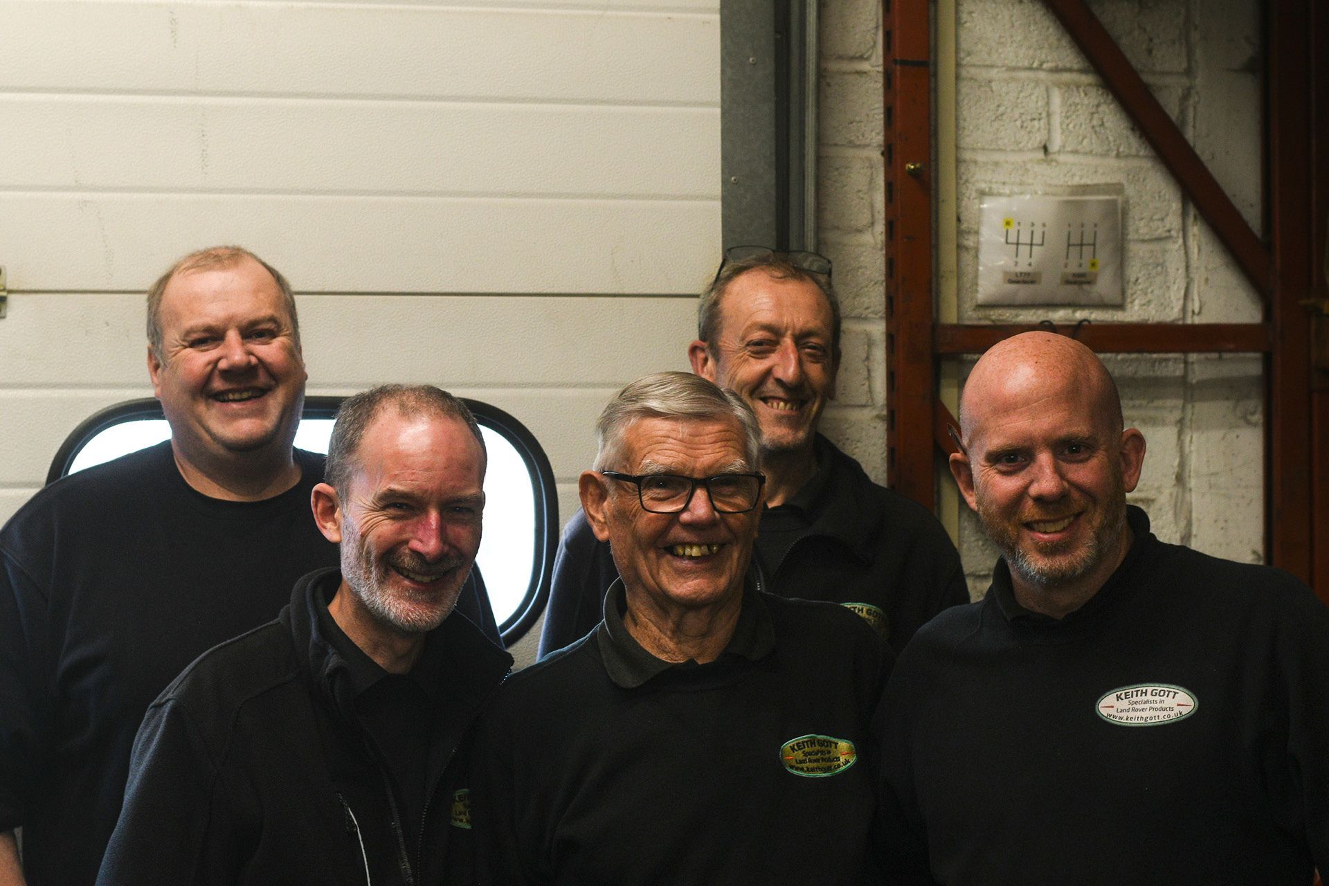 Keith Gotts parts team in workshop