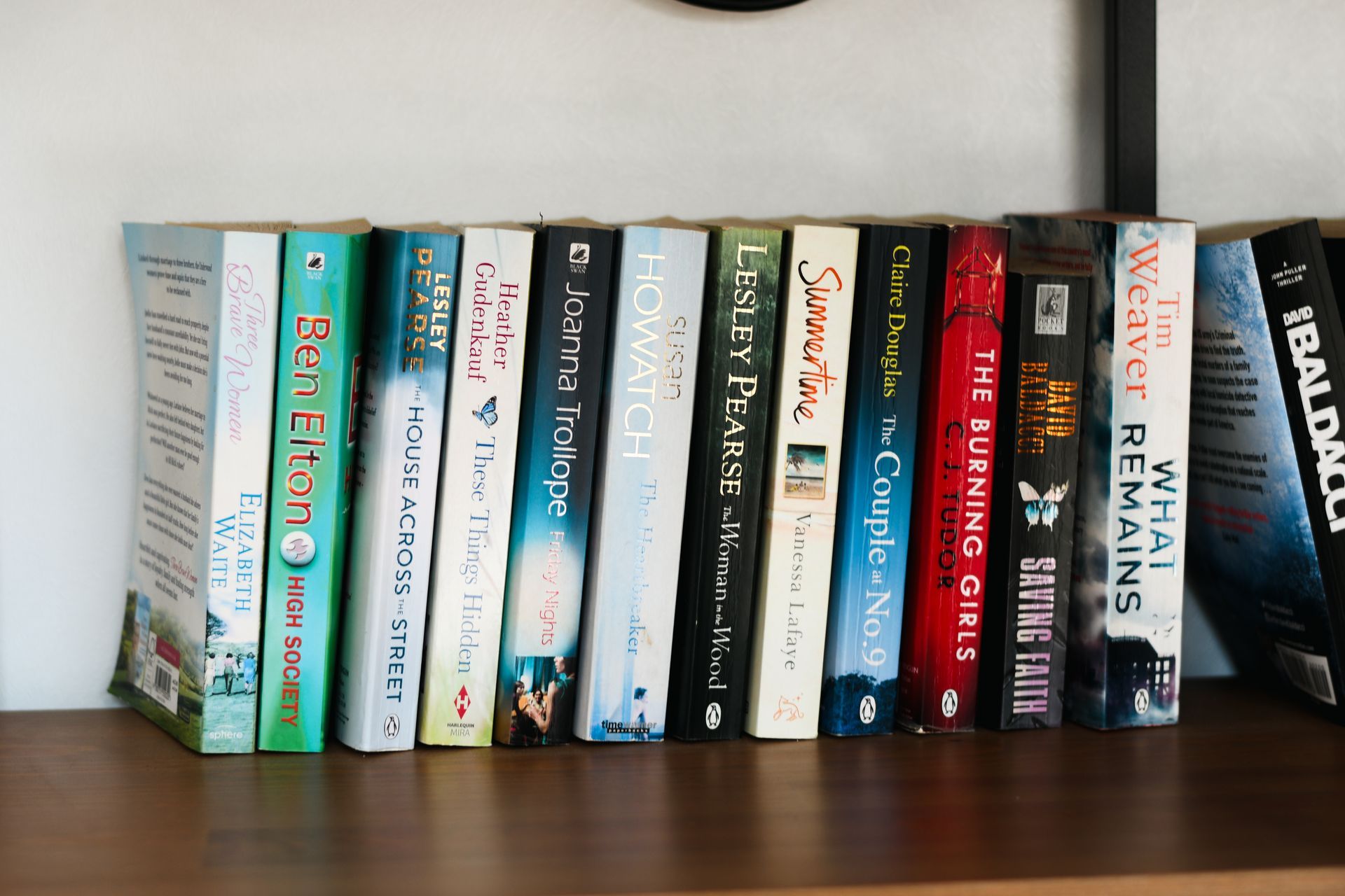 Close-up of books inside waiting room at Keith Gotts