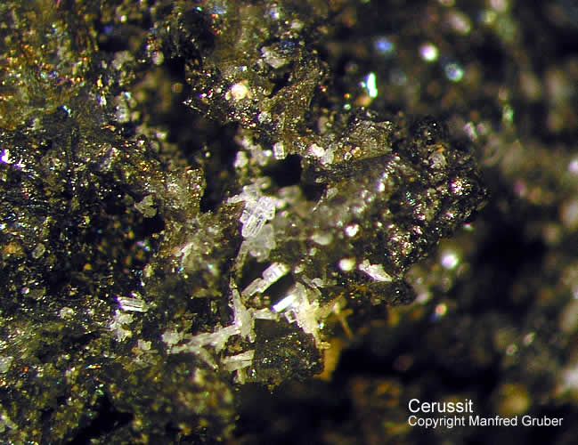 Mineralien Österreich Rauris Astenschmiede Cerussit