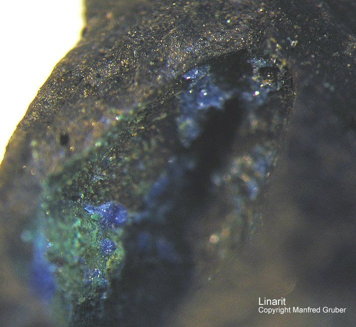 Mineralien Österreich Rauris Astenschmiede Linarit