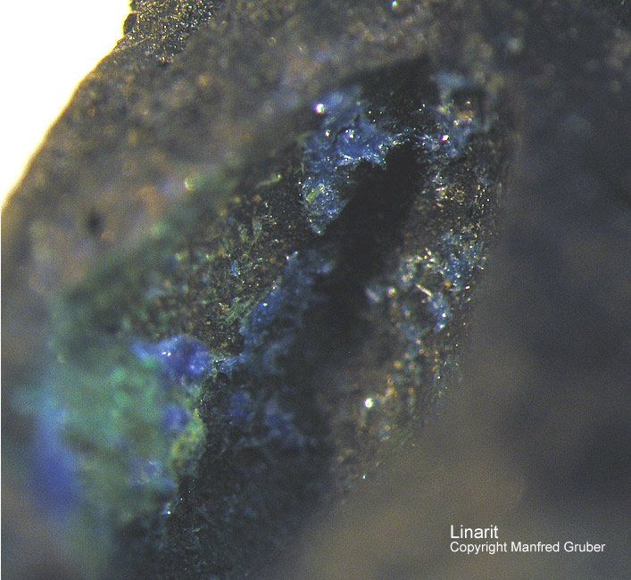 Mineralien Österreich Rauris Astenschmiede Linarit