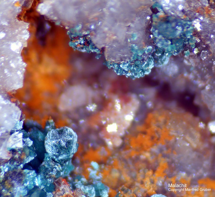 Mineralien Österreich Fuchsloch Malachit