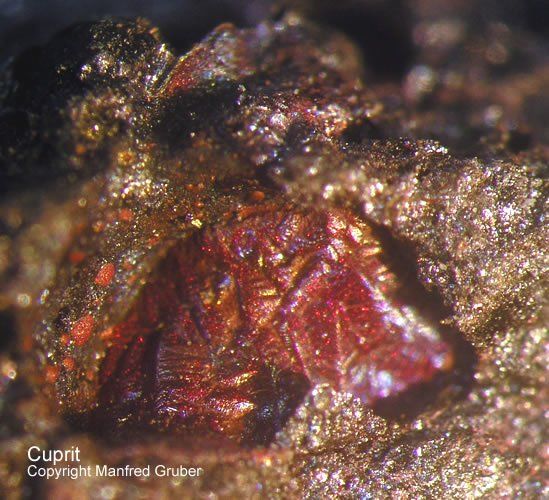 Mineralien Österreich Sankt Gertraudi Cuprit