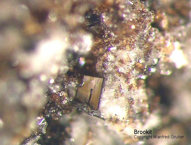 Mineralien Österreich Hopffeldboden Brookit