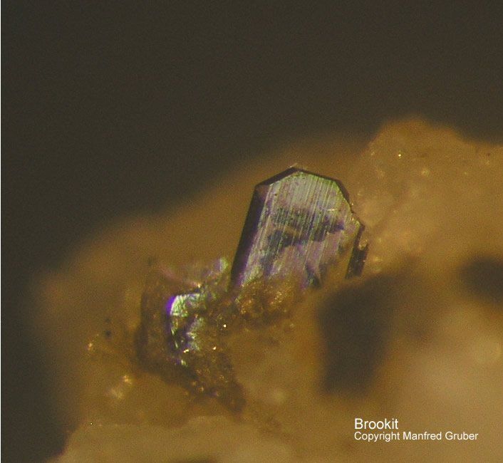 Mineralien Österreich Hopffeldboden Brookit
