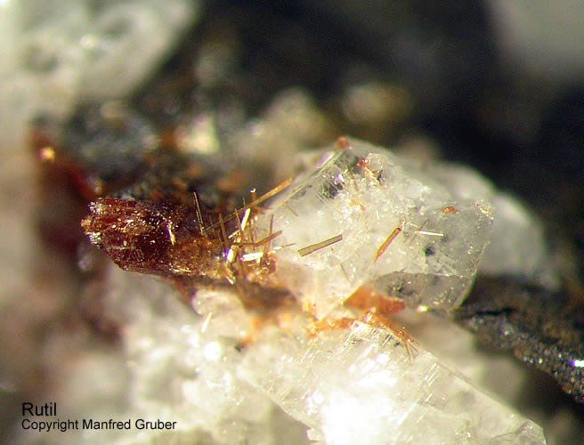 Mineralien Österreich Hopffeldboden Rutil