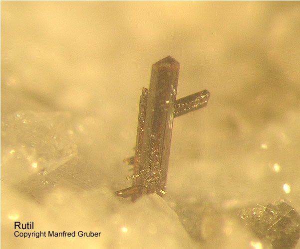 Mineralien Österreich Hopffeldboden Rutil