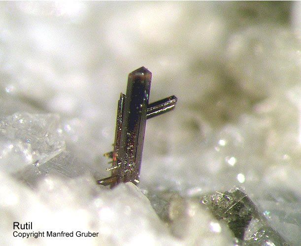 Mineralien Österreich Hopffeldboden Rutil