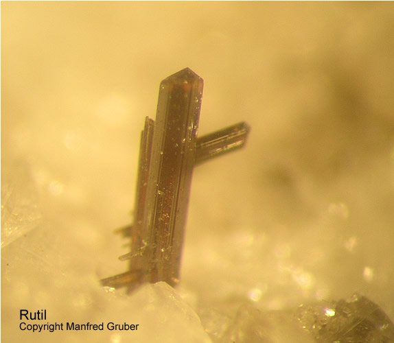 Mineralien Österreich Hopffeldboden Rutil