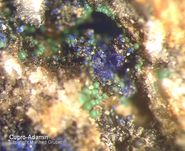 Mineralien Österreich Brixlegg Stockerhalde Cuproadamin