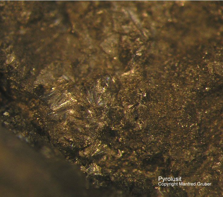 Hessen Mineralien Adorf Bergkristall Pyrolusit