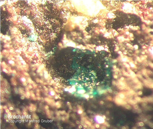 Sauerland Mineralien Altena Breitenhagen Brochantit