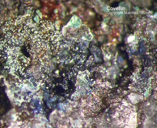 Sauerland Mineralien Altena Breitenhagen Covellin
