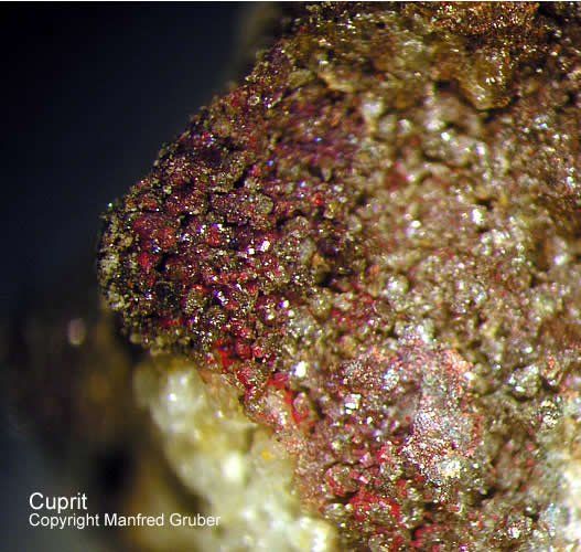 Sauerland Mineralien Altena Breitenhagen Cuprit