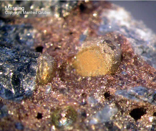 Sauerland Mineralien Altena Breitenhagen Messing