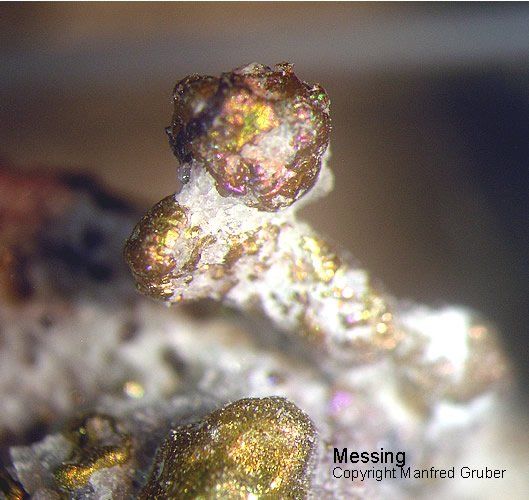 Sauerland Mineralien Altena Breitenhagen Messing