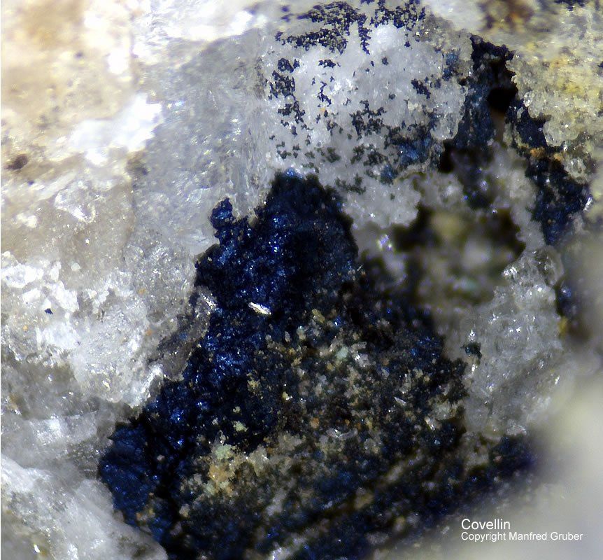 Schwarzwald Mineralien Badenweiler Covellin