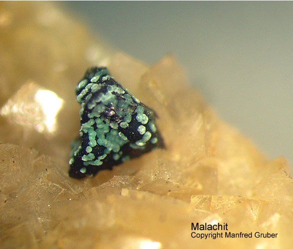 Sauerland Mineralien Becke Oese Malachit