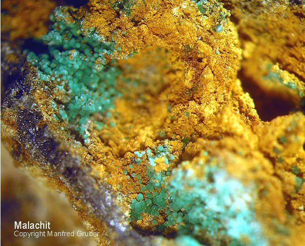 Sauerland Mineralien Becke Oese Malachit