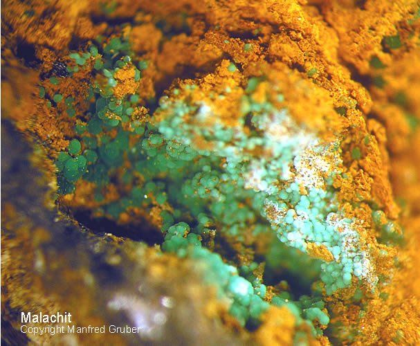 Sauerland Mineralien Becke Oese Malachit