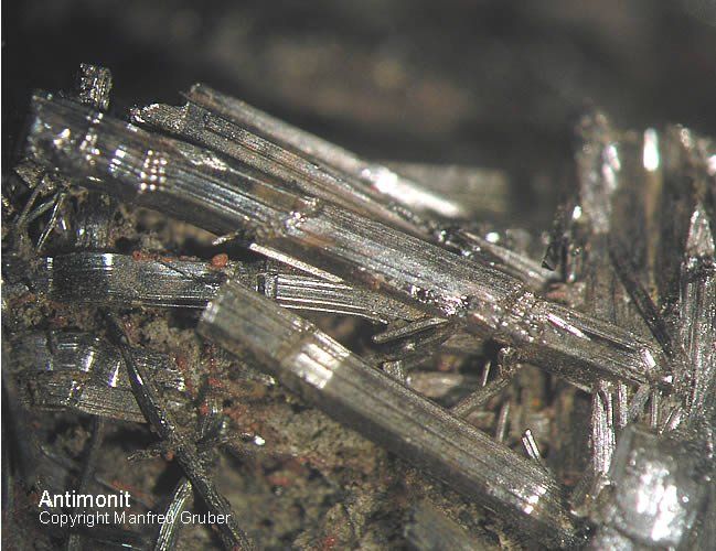 Sauerland Mineralien Caspari Antimonit Stibnit